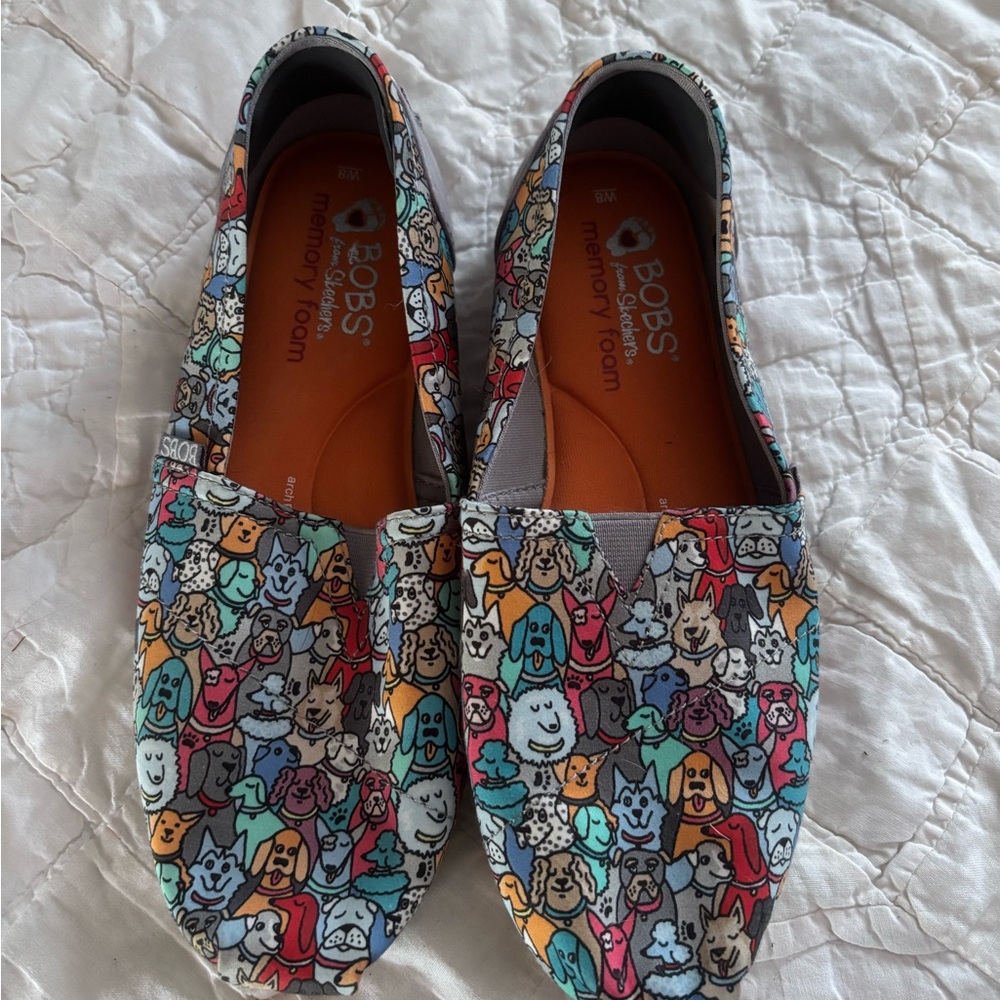 Skechers Women's Colorful Dog Print Flats